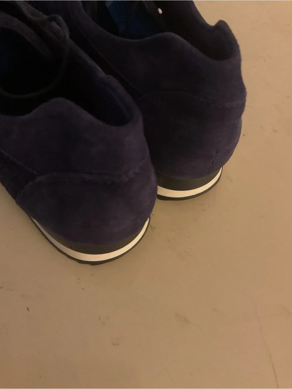 Stuart Weitzman women deep purple suede quilted platform sneakers US 9.5